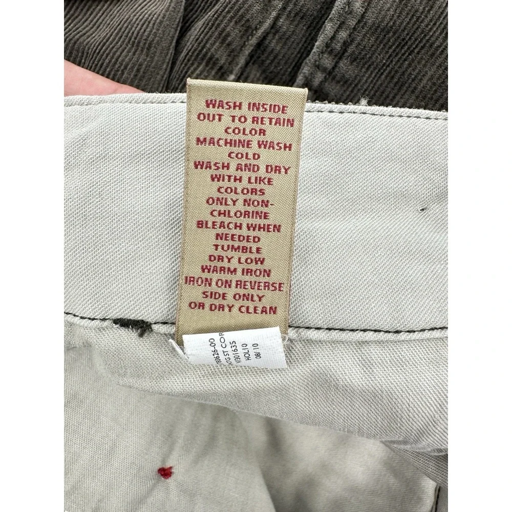 Banana Republic Heritage Corduroy Pants 34x30 Green Straight Leg Button Fly NWT‎